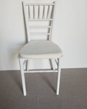 White Chivary Chair with Cushion