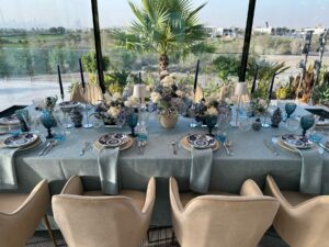 Blue table